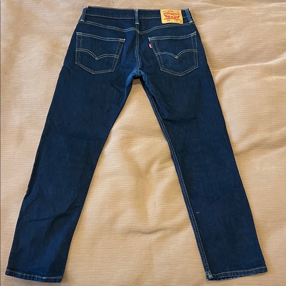 Levi’s Dark Indigo 502 Straight Jeans Mens - Picture 4 of 4